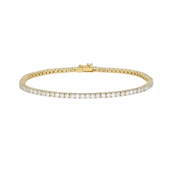 Aagaard - Tennisarmbånd i 14 kt guld m lab grown 2,89ct